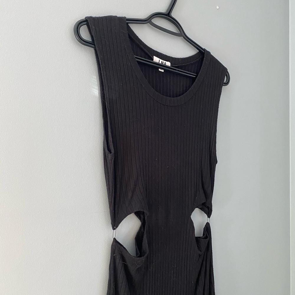Lna Ribbed Cut Out MIDI Dress - Picture 7 of 7